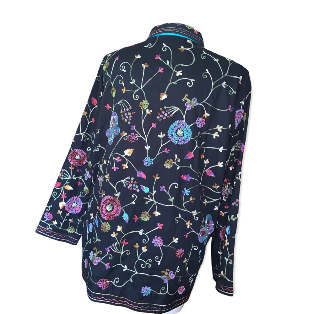 The Quacker Factory Sequins Shacket Button-Down J… - image 6